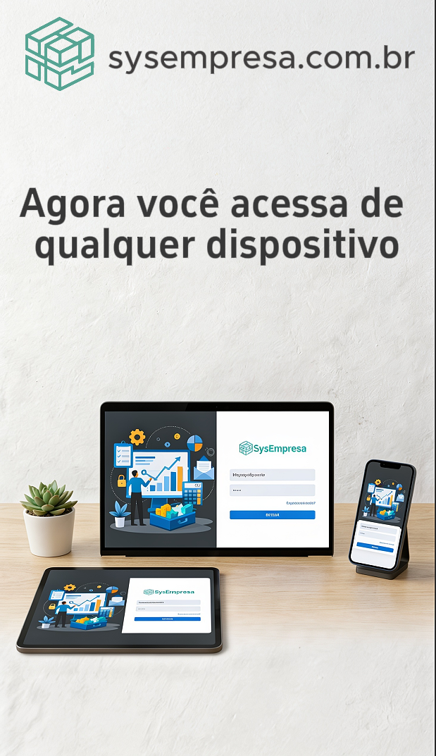 SysEmpresa acessível em notebook, tablet e celular