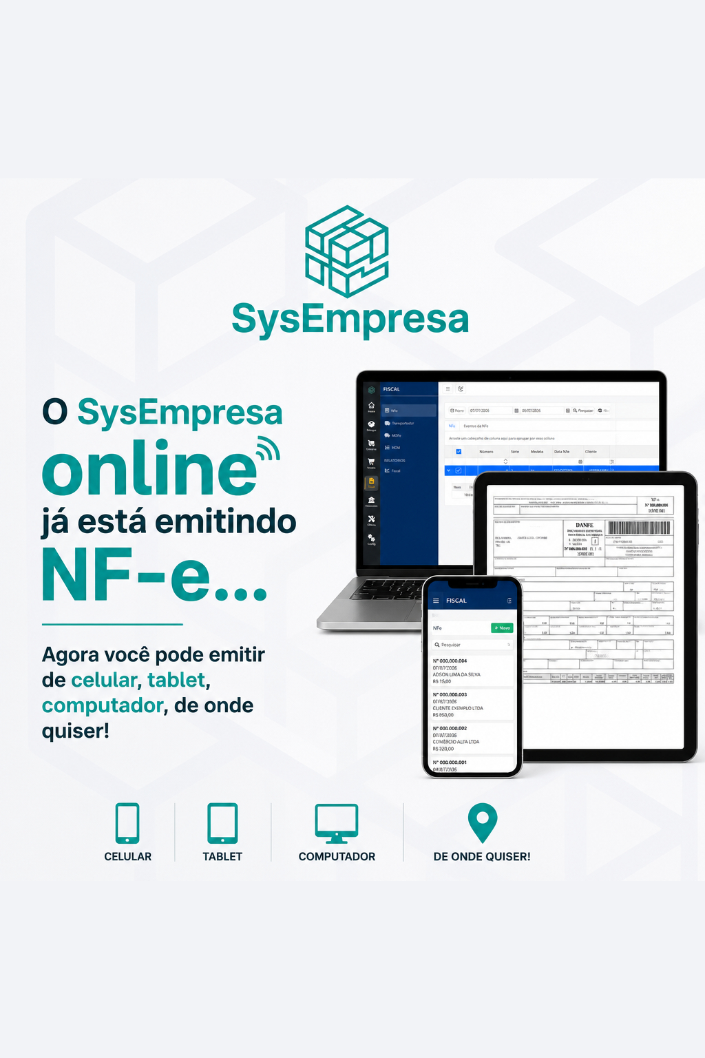 Emissão de NF-e de celular, tablet e computador