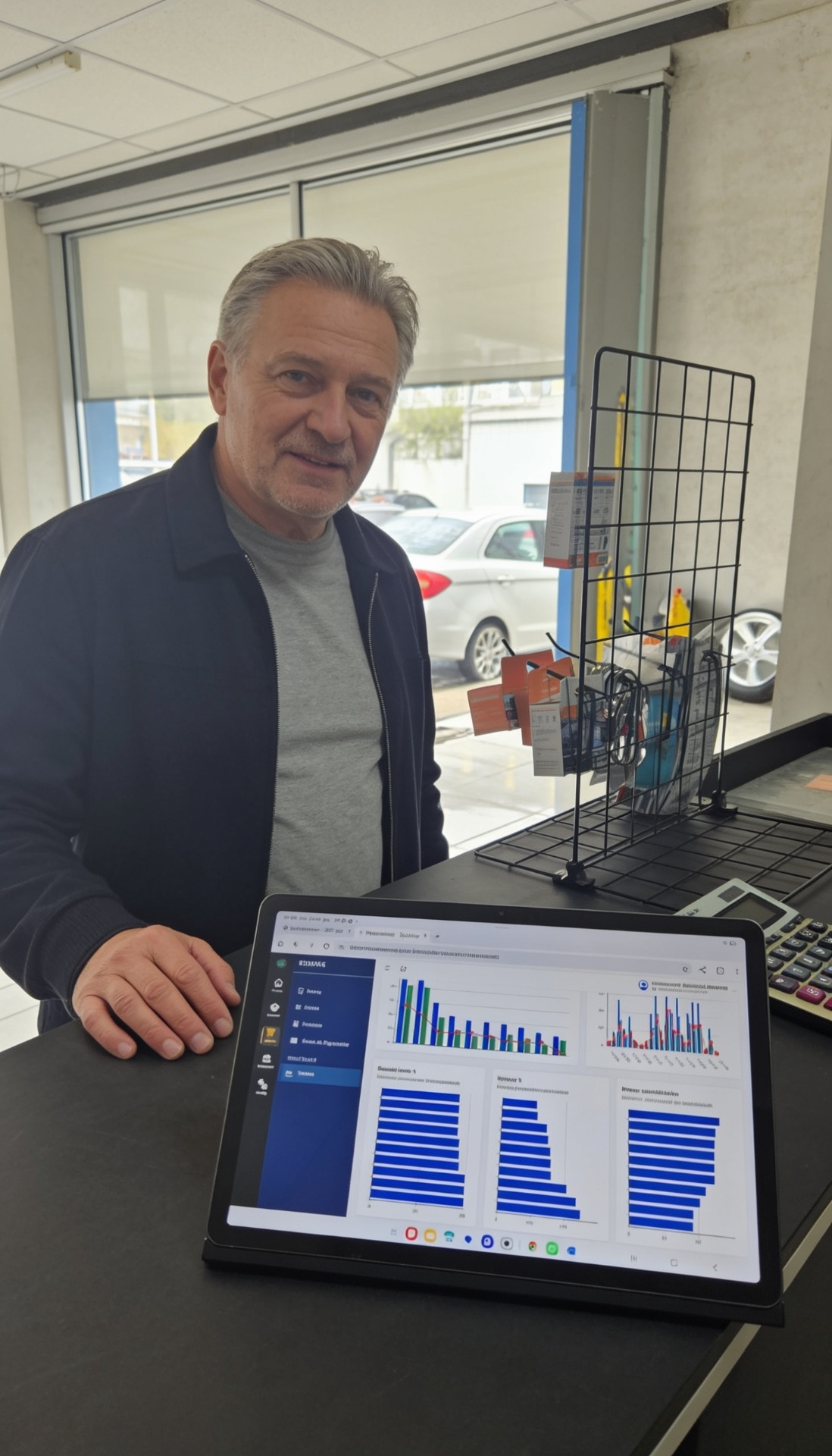 Dashboards e relatórios gerenciais no tablet